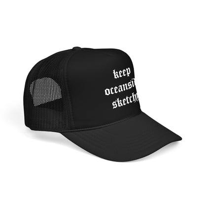 keep oceanside sketchy trucker hat