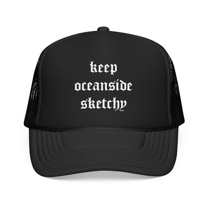 keep oceanside sketchy trucker hat